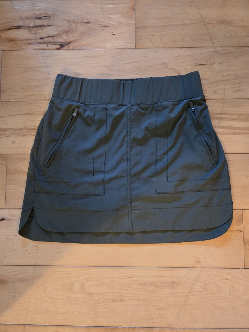 Kyodan Olive Active Mini Skort with Zip Pockets